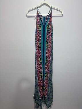 Anthropologie Ella Halter Handkerchief Maxi Dress Size XS/S